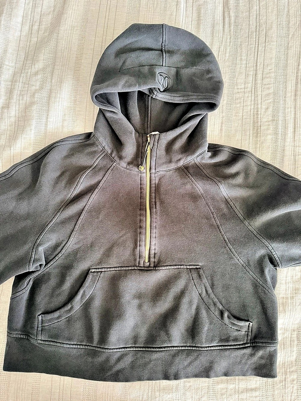 Lululemon Scuba Oversized Funnel-Neck Half Zip Black Hoodie Size M/L